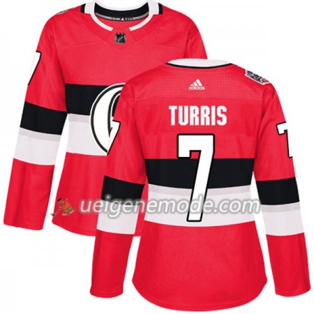 Dame Eishockey Ottawa Senators Trikot Kyle Turris 7 Adidas 2017-2018 Red 2017 100 Classic Authentic